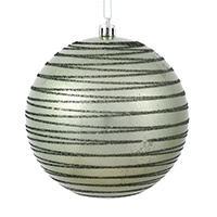 6" Wrought Iron Candy Glitter Ball 3/Bag
