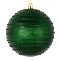 4" Emerald Candy Glitter Ball 4/Bag