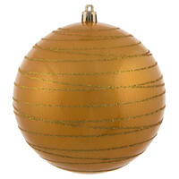 4.75" Honey Gold Candy Glitter Ball 4/Bg