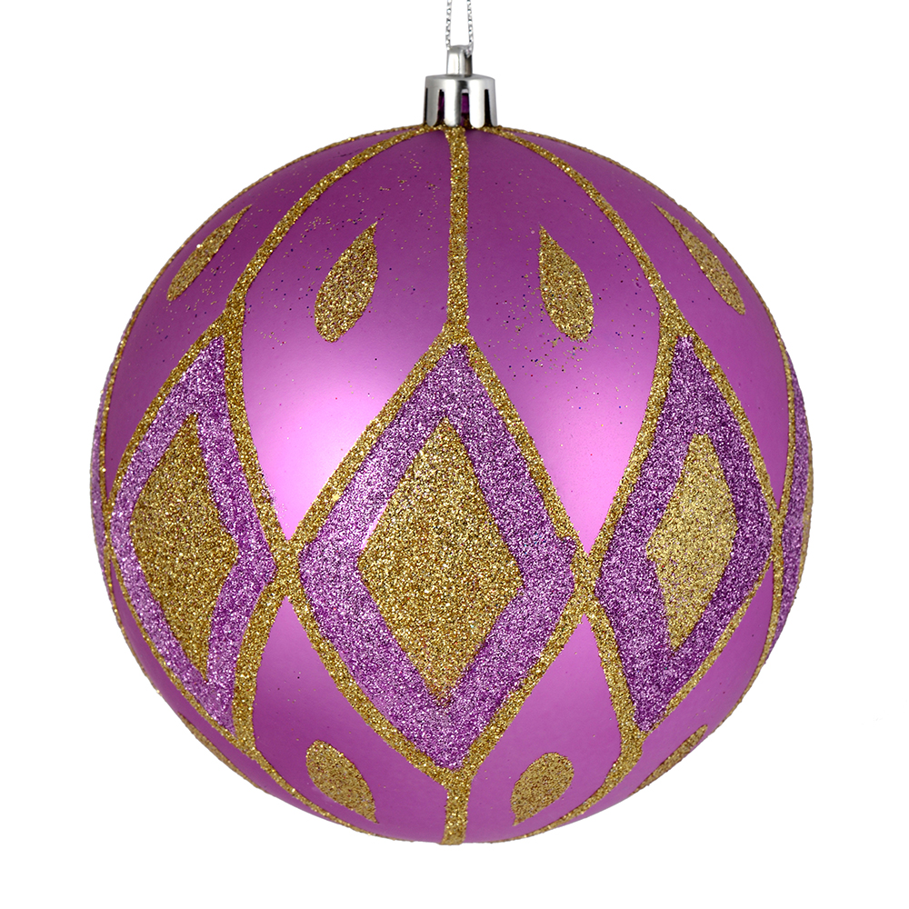 Vickerman Matte Glitter Diamond Ball Ornament