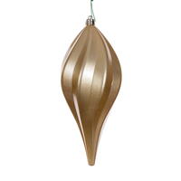 8" Gold Candy Swirl Drop Drilled UV 3/Bg