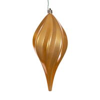 8" Copper Gold Candy Swirl Drop UV 3/Bg