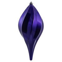 16" Purple Candy Swirl Drop Drilled UV