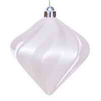 6" White Candy Swirl Diamond UV 3/Bg