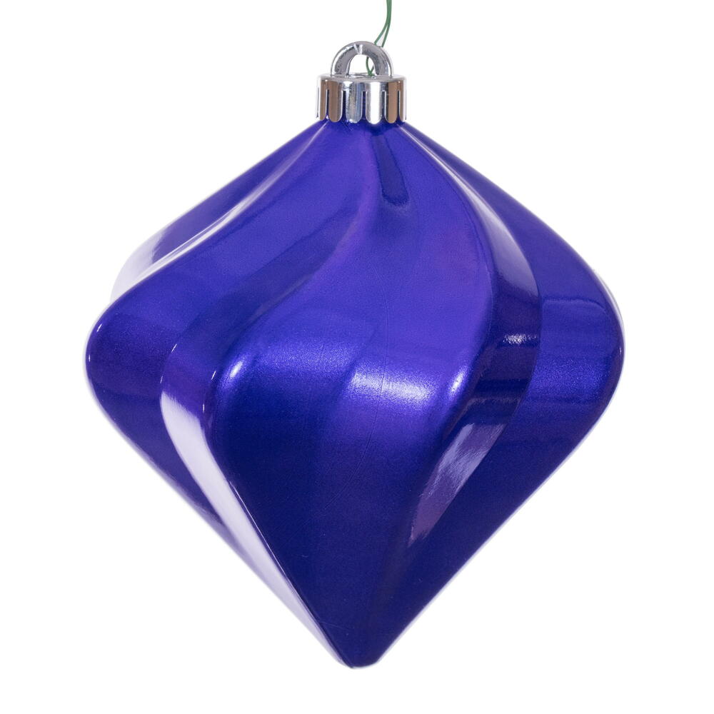 Vickerman Swirl Diamond UV Candy Christmas Ornament