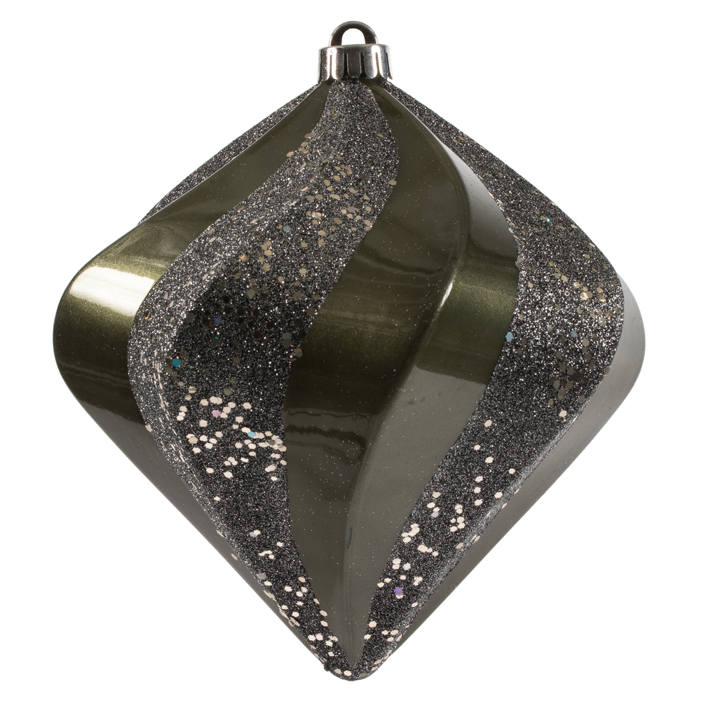 8" Pewter Candy Swirl Diamond Drilled UV