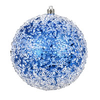 4" Blue Glitter Hail Ball 6/Bag