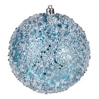 4.75" Baby Blue Glitter Hail Ball 4/Bag