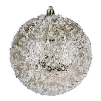 4.75" Champagne Glitter Hail Ball 4/Bag