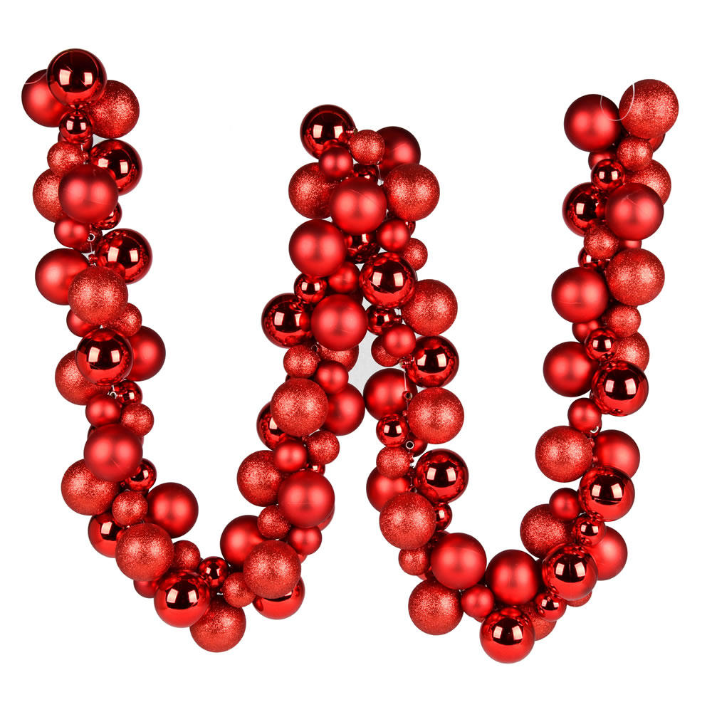 Vickerman 6' Assorted Ornament Ball Christmas Garland