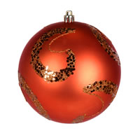 Vickerman Matte Sequin Swirl Ball Ornament