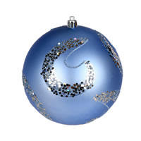 Vickerman Matte Sequin Swirl Ball Ornament