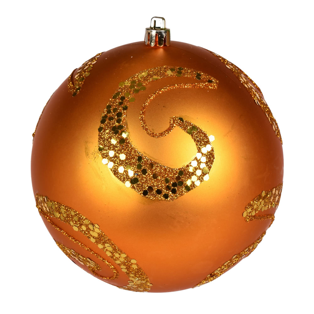Vickerman Matte Sequin Swirl Ball Ornament