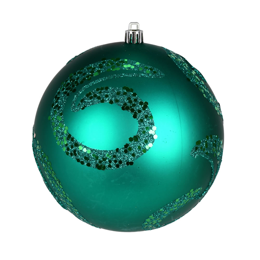 Vickerman Matte Sequin Swirl Ball Ornament
