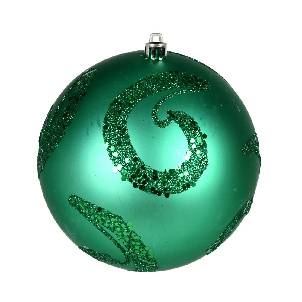 Vickerman Matte Sequin Swirl Ball Ornament