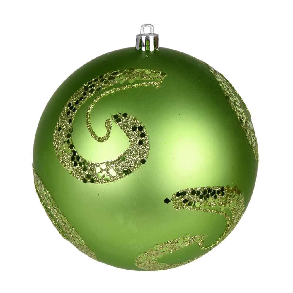 Vickerman Matte Sequin Swirl Ball Ornament