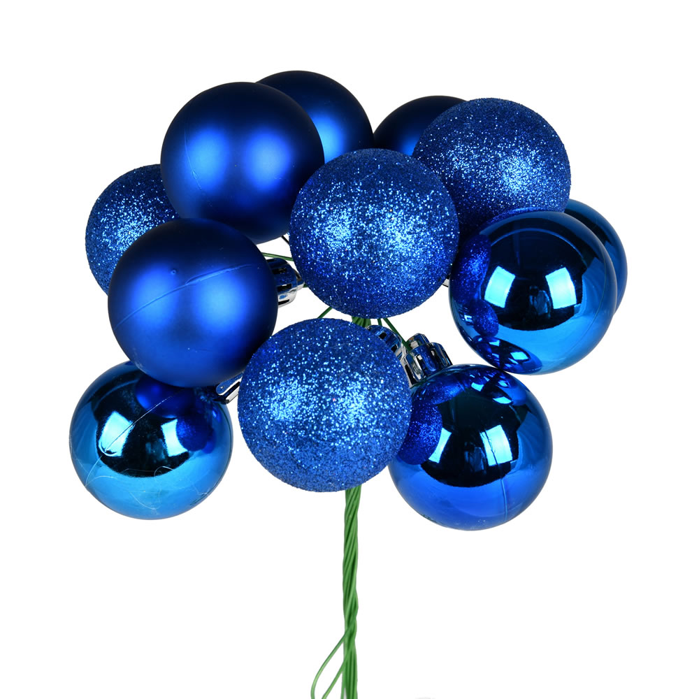 Vickerman 12" Ball Ornament Christmas Pick