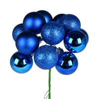 Vickerman 12" Ball Ornament Christmas Pick