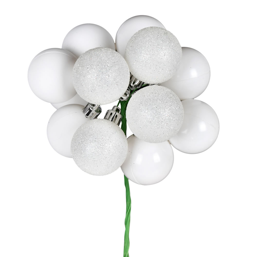 Vickerman 12" Ball Ornament Christmas Pick