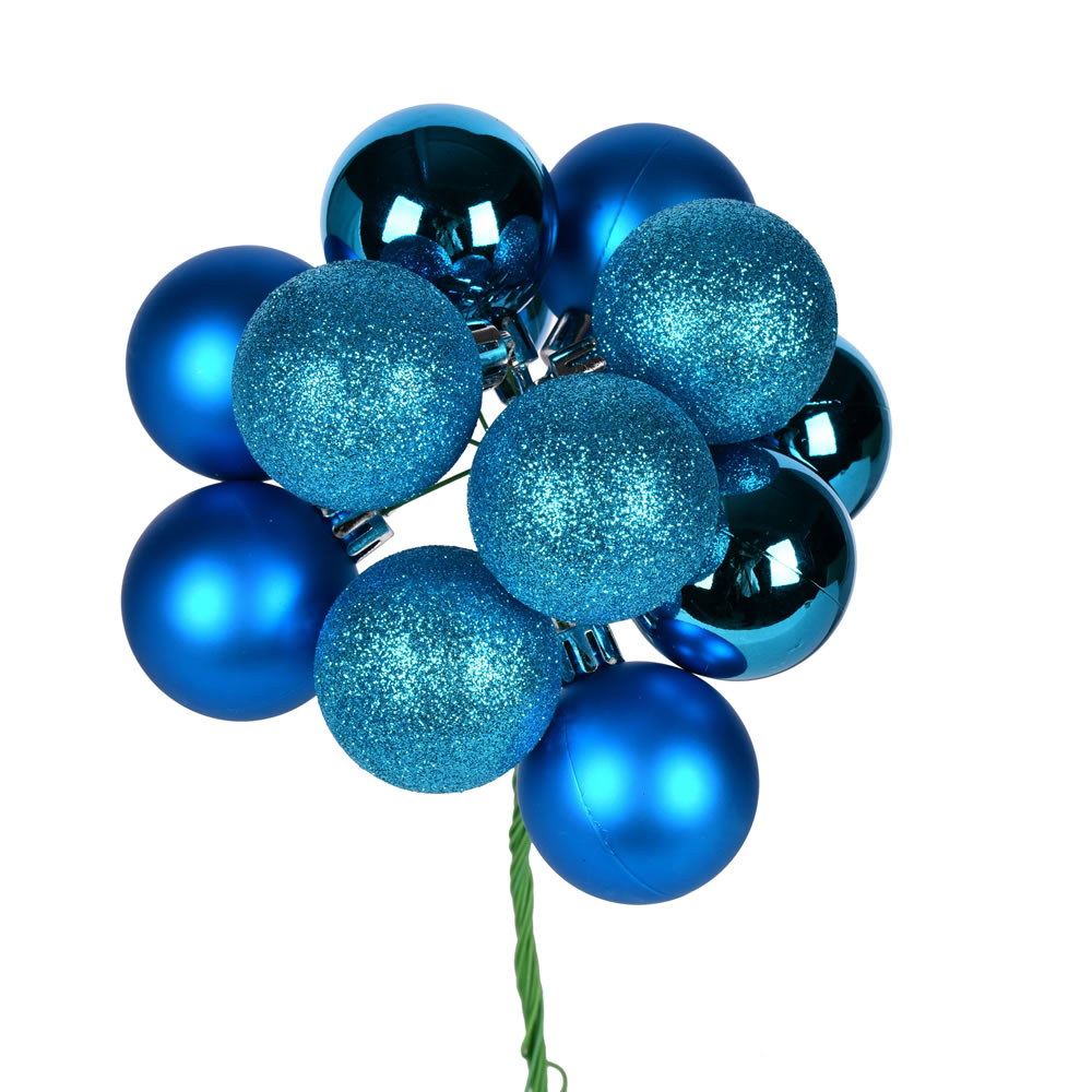 Vickerman 12" Ball Ornament Christmas Pick
