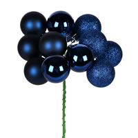 12" Midnite Blue Ball Ornament Pick 4/Bg