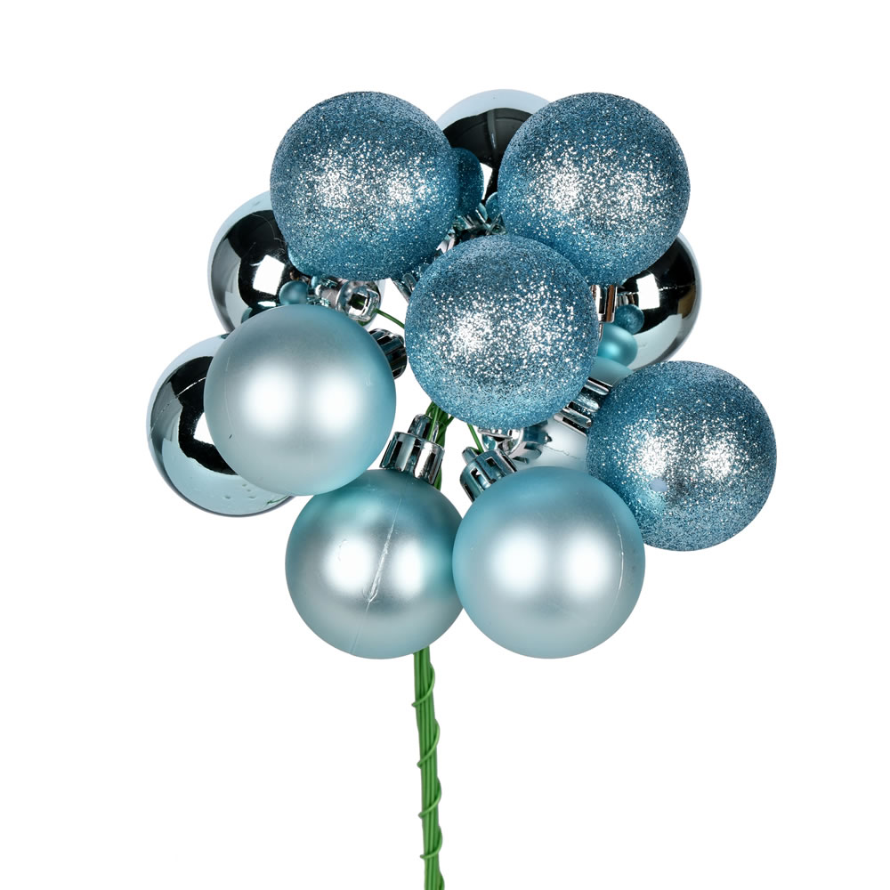 Vickerman 12" Ball Ornament Christmas Pick