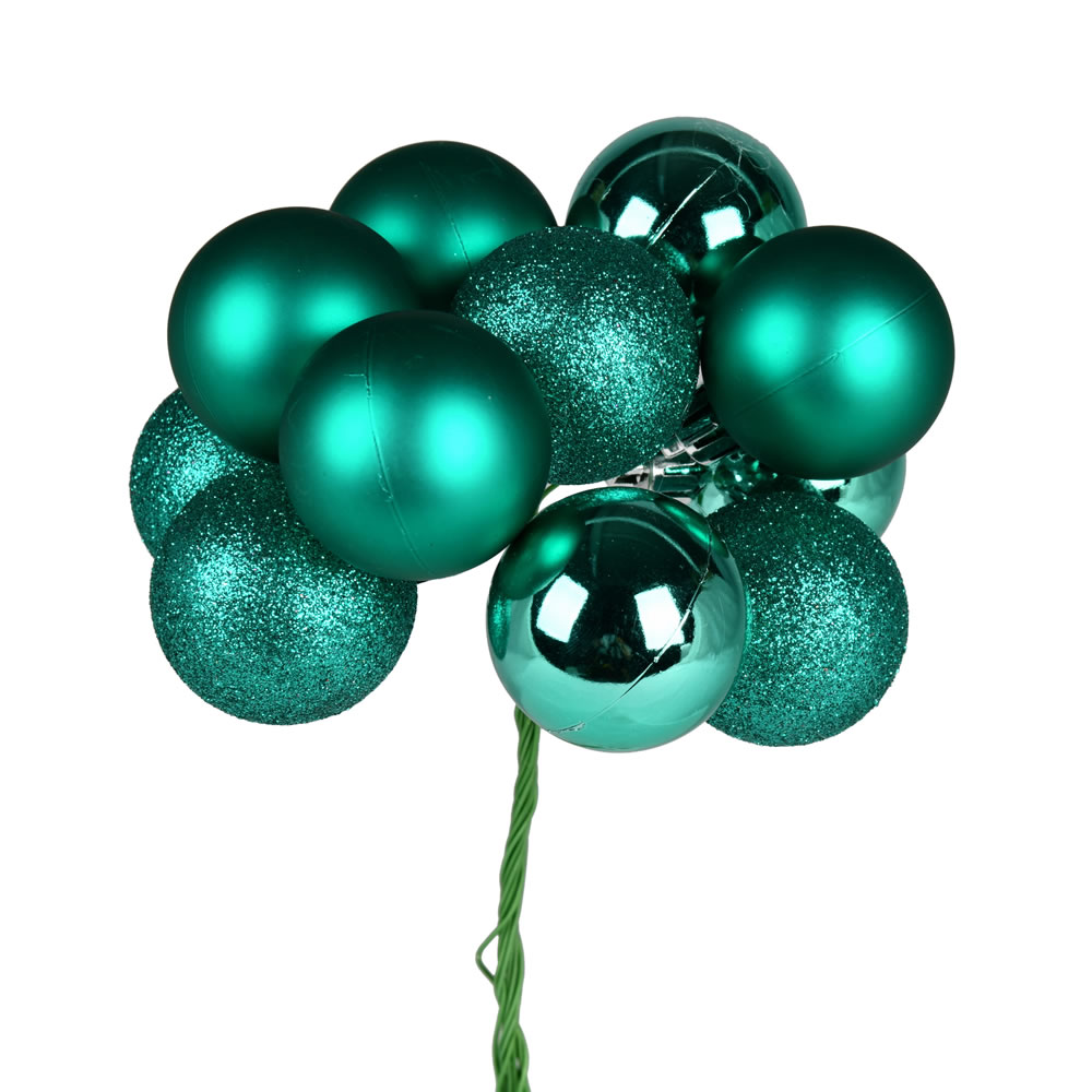Vickerman 12" Ball Ornament Christmas Pick