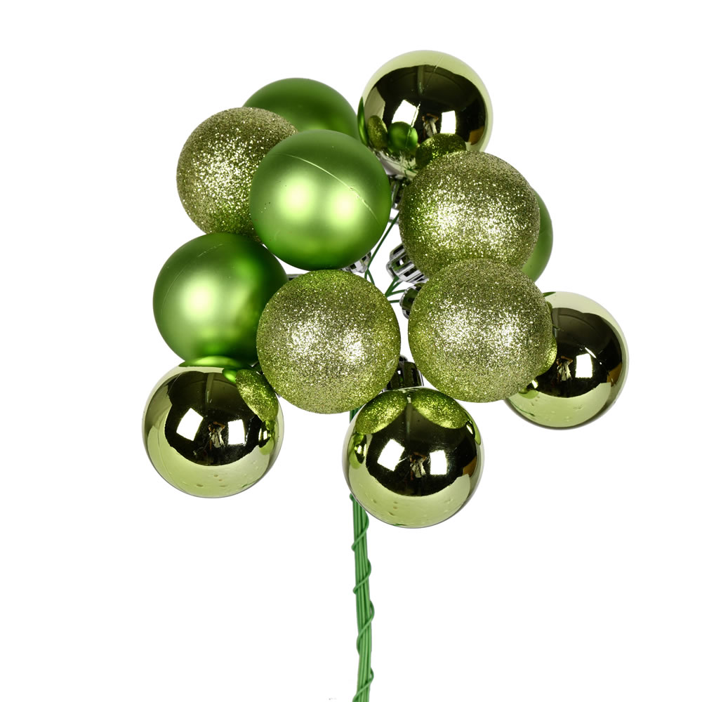 Vickerman 12" Ball Ornament Christmas Pick