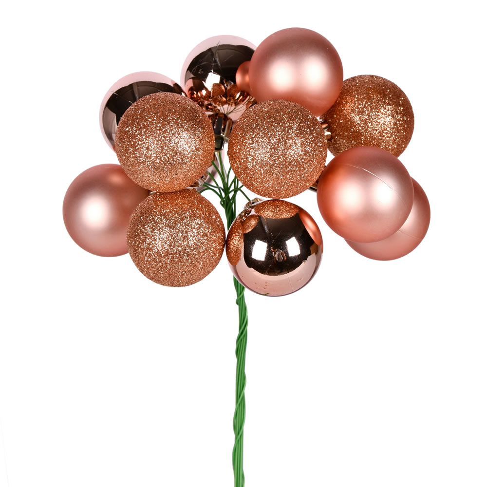 Vickerman 12" Ball Ornament Christmas Pick