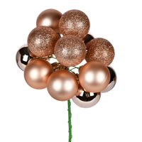 Vickerman 12" Ball Ornament Christmas Pick