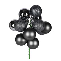 12" Pewter Ball Ornament Pick 4/Bg