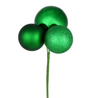 18" Green Ornament Pick 4/Bg