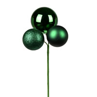 18" Emerald Ornament Pick 4/Bg