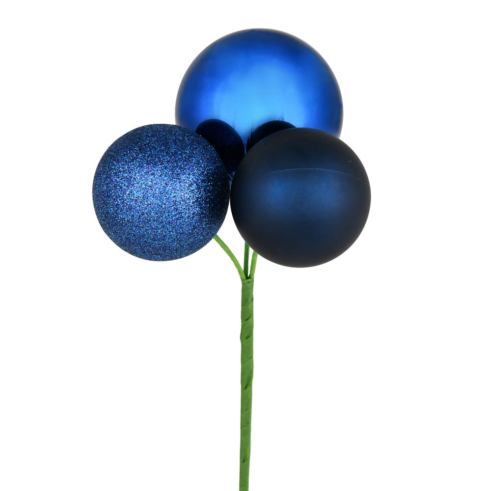 Vickerman 18" Ball Ornament Christmas Pick, 4 per Bag