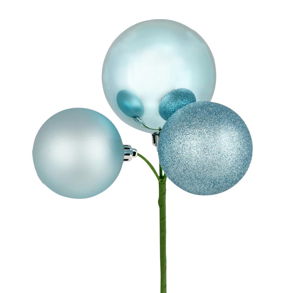 Vickerman 18" Ball Ornament Christmas Pick, 4 per Bag