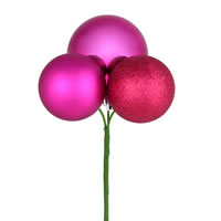 18" Fuchsia Ornament Pick 4/Bg