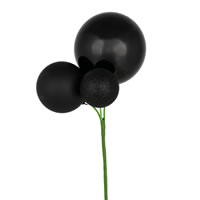 Vickerman 18" Ball Ornament Christmas Pick, 3 per Bag