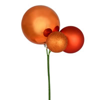 18" Burnish Orange Ornament Pick 3/Bg