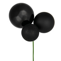 18" Black Ornament Pick 2/Bg