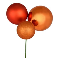 Vickerman 18" Ball Ornament Christmas Pick, 2 per Bag