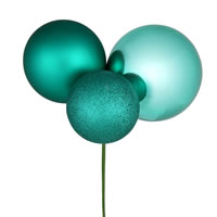18" Teal Ornament Pick 2/Bg