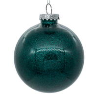 4.75" Sea Blue Glitter Clear Ball 4/bag