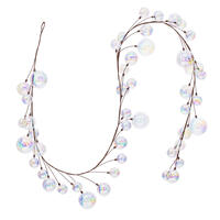 10' Clear Iridescent Branch Ball Garland