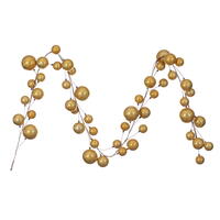 10' Gold Pearl Branch Ball Garland