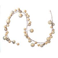 10' Oat Pearl Branch Ball Garland