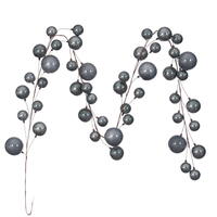 10' Pewter Pearl Branch Ball Garland