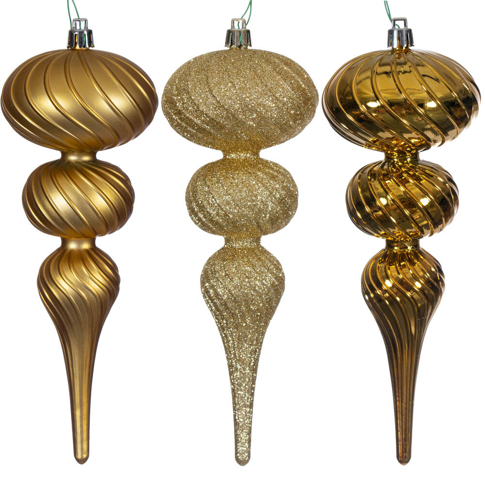 Vickerman Swirl Finial Ornament