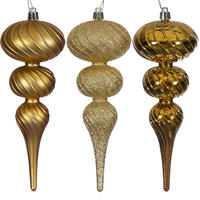 8" Gold Swirl Finial Orn 6/Asst