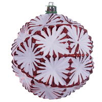 Vickerman Etch Prism White Brush Ornament