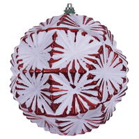 Vickerman Etch Prism White Brush Ornament